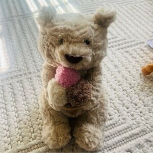 NWT - Jellycat FAO Schwarz NYC EXCLUSIVE Oatus Bear With Ice Cream
